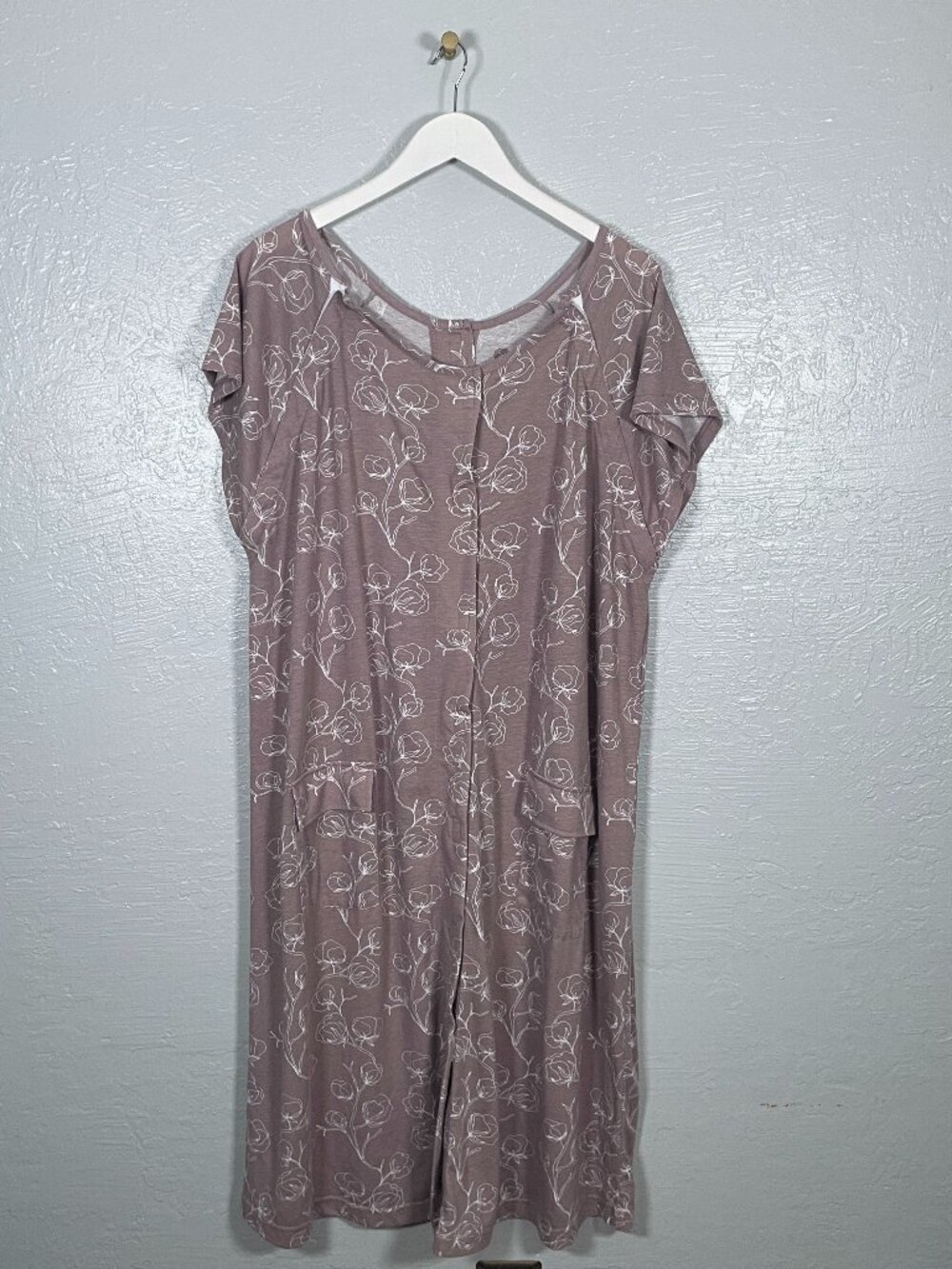 Kindred Bravely Women Plus Size 1X-2X Pink Universal Labor & Delivery Gown